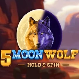5 Moon Wolf logo – Slots by Apparat Gaming at Stake Casino