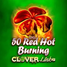 50 Red Hot Burning Clover Links slot icon by Novomatic, available at Stake Casino