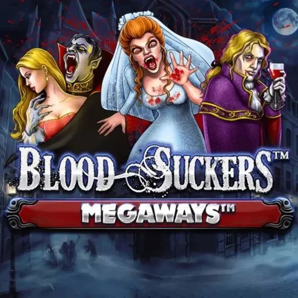 Slots logo of Blood Suckers Megaways from Red Tiger Gaming at Stake Casino