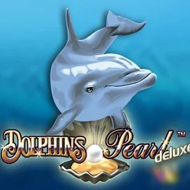 Dolphins Pearl Deluxe slot logo by Novomatic at Stake Casino