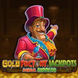 Try Gold Factory Jackpots Mega Moolah slot by Aurum Signature Studios on sstake.org – logo image