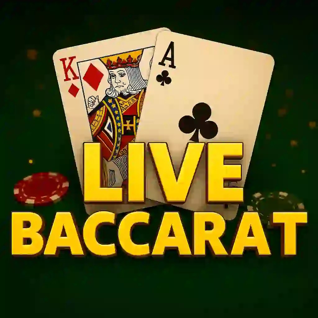 Official Live Casino logo: Live Baccarat by Evolution at Stake Casino