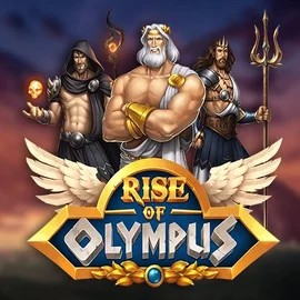Slots logo of Rise of Olympus from Play'n GO at Stake Casino