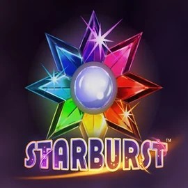 Starburst slot logo by NetEnt at Stake Casino