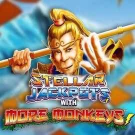 Official Jackpots logo: Stellar Jackpots with More Monkeys by Lightning Box Game at Stake Casino