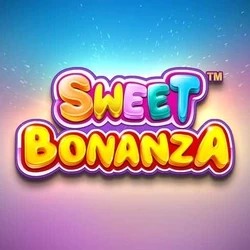 Sweet Bonanza slot logo by Pragmatic Play at Stake Casino