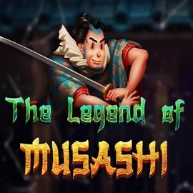 The Legend of Musashi slot logo by Peter & Sons at Stake Casino